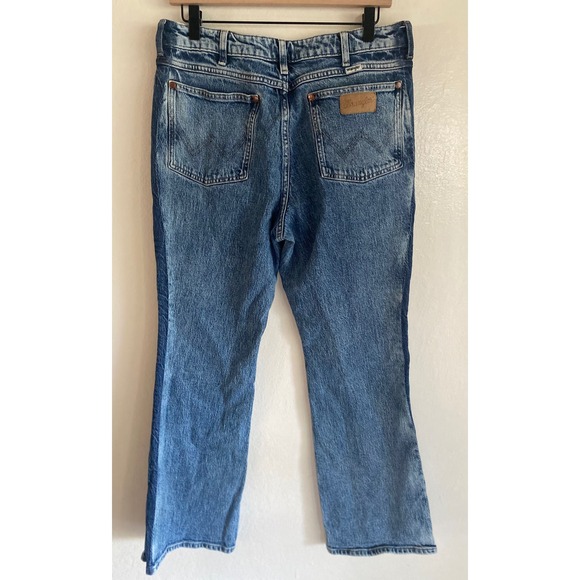 Wrangler Westward High Rise Bootcut Jeans Blue Two Tone Color Block 31x30 - Picture 8 of 16